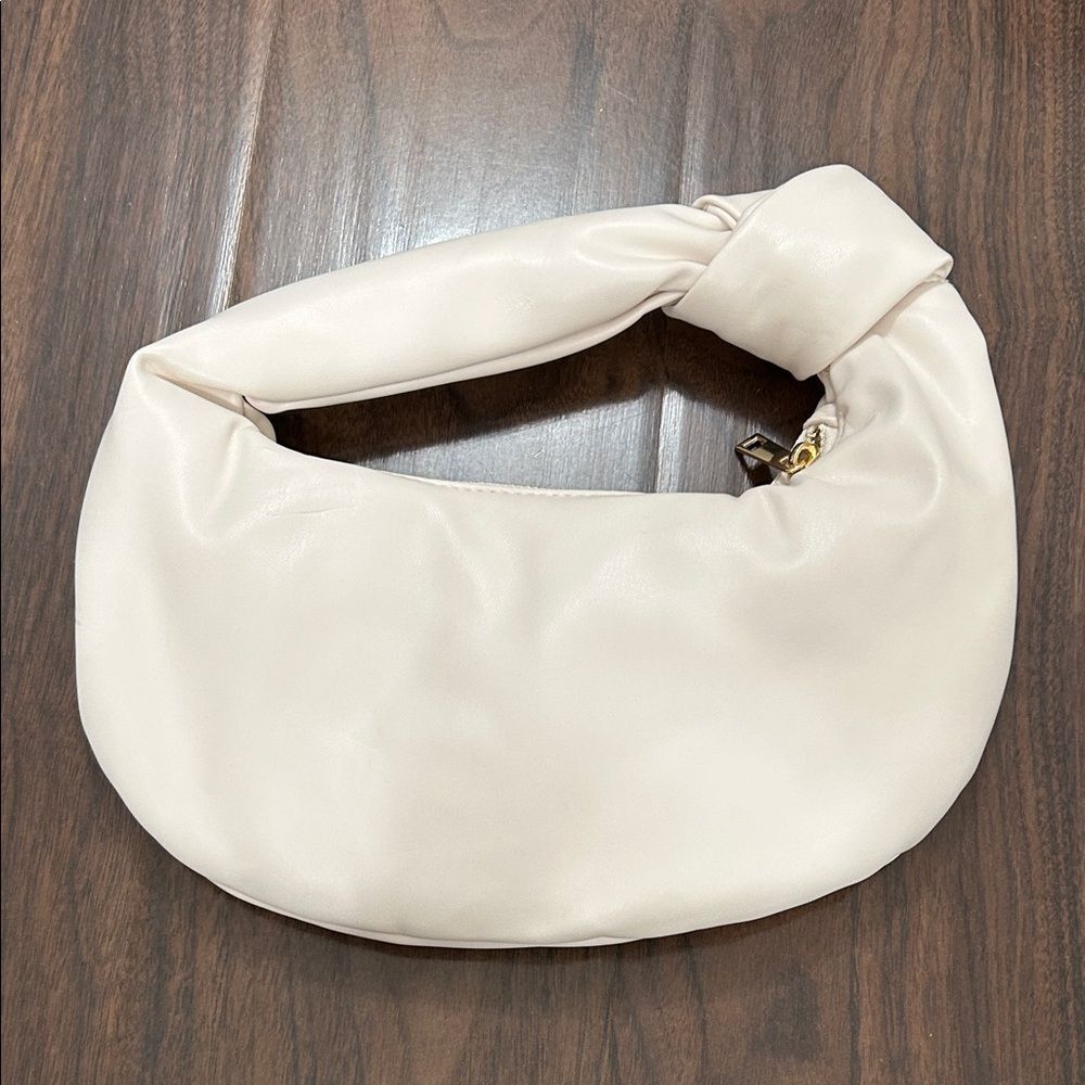 Melie Bianco The Alexandra Soft Cream Top Handle Hobo Bag